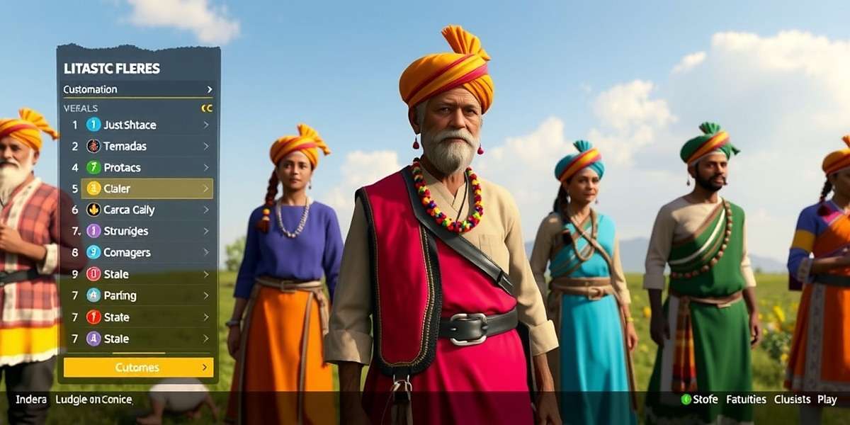 Peacock Platinum Pioneers Character Customization - Regional Attire Character customization screen in Peacock Platinum Pioneers showing various traditional Indian clothing options from different states