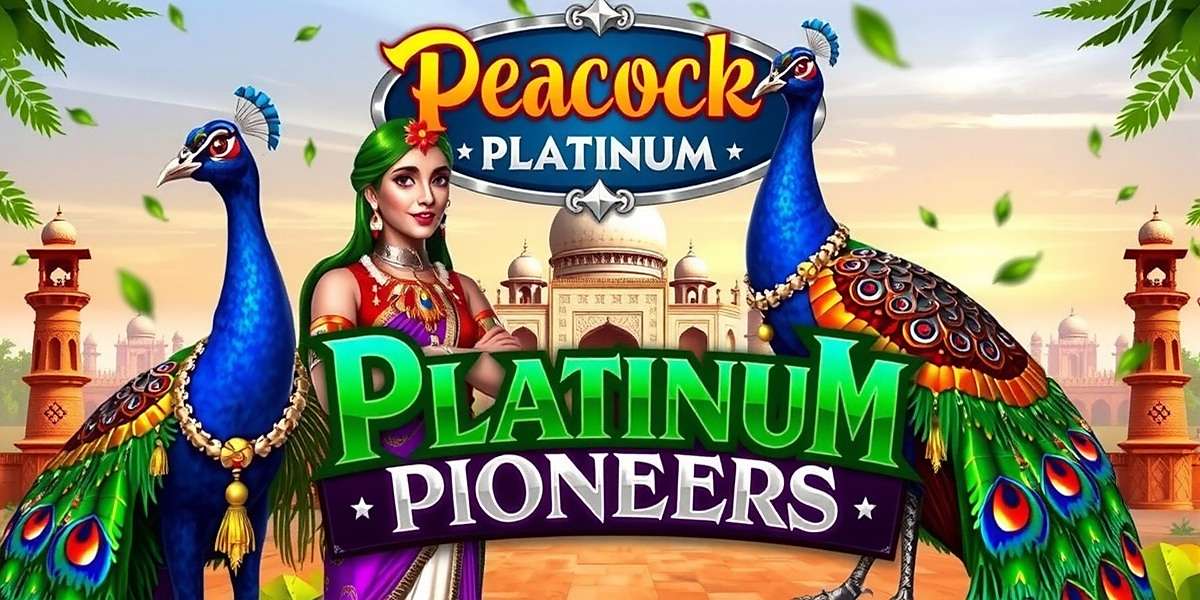 Peacock Platinum Pioneers Official Cover Art Peacock Platinum Pioneers game cover featuring vibrant peacock characters in traditional Indian attire with historical monuments in background